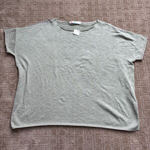 Free People Beach Winnie Sweater Tee Women's Small Linen Oversized Knit T Shirt